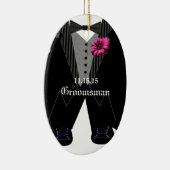 Groomsman Tuxedo bruiloft vakantie Ornament (Rechts)