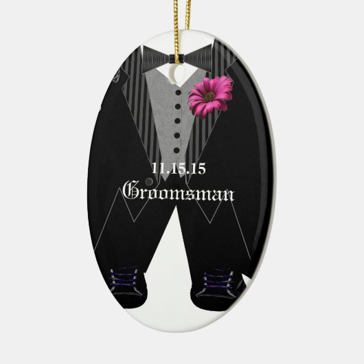 Groomsman Tuxedo bruiloft vakantie Ornament (Links)
