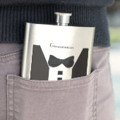 Groomsman Tuxedo 🎩 Elegant Bling Flacon (Voorbeeld)