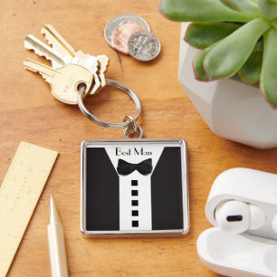 Groomsman Tuxedo 🎩 Elegant Bling Sleutelhanger