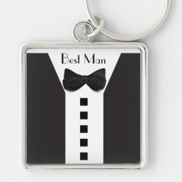 Groomsman Tuxedo 🎩 Elegant Bling Sleutelhanger