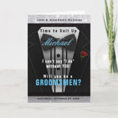 Groomsman Tuxedo Invitation Suit omhoog (Voorkant)