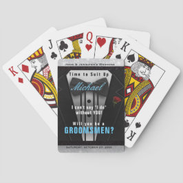 Groomsman Tuxedo Invitation Suit omhoog Pokerkaarten