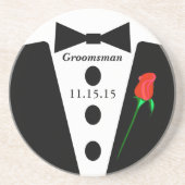 Groomsman Tuxedo Onderzetters (Voorkant)