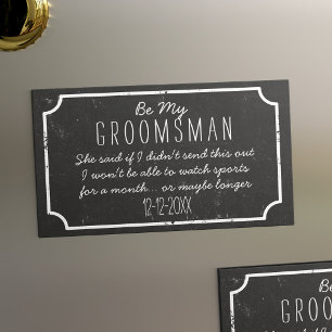 Groomsman verzoek 25 magnetische voorstel Kaarten Magnetisch Visitekaartje
