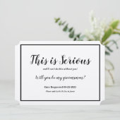 Groomsman-verzoek Dit is ernstig Kaart (Staand voorkant)