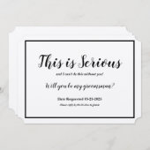 Groomsman-verzoek Dit is ernstig Kaart (Voorkant / Achterkant)