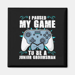 Groomsman Video Gamer Junior Groomsmen gepauzeerd Magneet