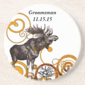 Groomsman Vintage Buck Onderzetters (Voorkant)