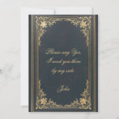 Groomsman Voorstel Blue Gold Suit Up Time Kaart (Achterkant)