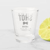 Groomsman voorstel Bowtie geef het een schot Shot Glas (Achterkant)