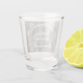 Groomsman voorstel bubbel sprankelend zilver shot glas (Achterkant)