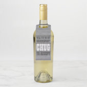 Groomsman-voorstel Chug om nephoutbier te accepter Flessenhanger (Op fles)