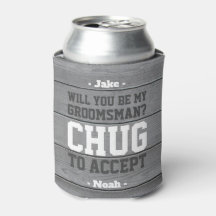 Groomsman voorstel Chug om te accepteren Grappig F
