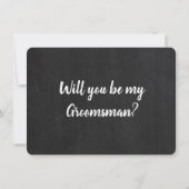 Groomsman-voorstel Funny Card Kaart (Achterkant)