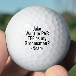 Groomsman Voorstel Funny PAR T-SHIRT Favors Golf B Golfballen