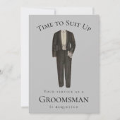 Groomsman-voorstel Tijd om Tuxedo op te starten Kaart (Voorkant)