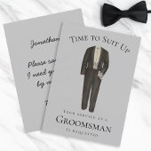 Groomsman-voorstel Tijd om Tuxedo op te starten Kaart