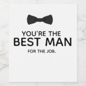 Groomsman voorstel Wijnetiket, Bieretiket, drank Wijn Etiket (Enkel label)