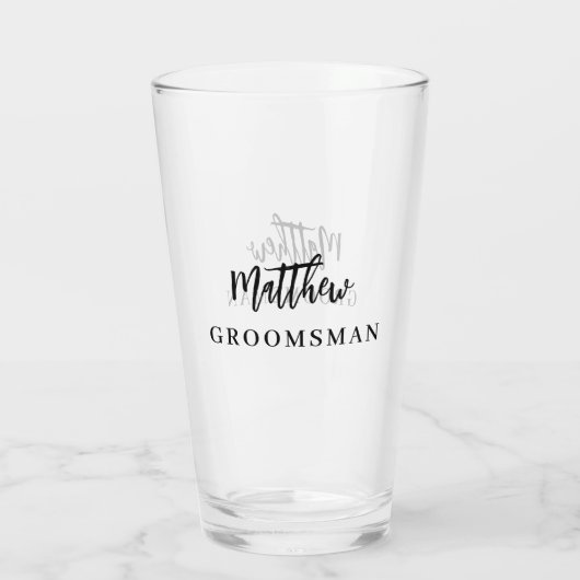 Groomsman vrijgezellenfeest glas (Achterkant)