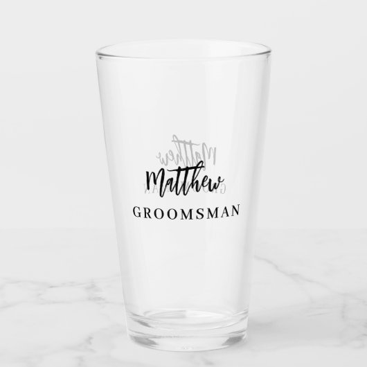 Groomsman vrijgezellenfeest glas (Voorkant)