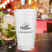 Groomsman vrijgezellenfeest glas
