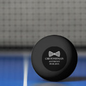 Groomsman vrijgezellenfeest zwart moderne bruiloft pingpongbal (Net)