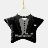 Groomsman Weddenschap kerstfeest Ornament (Voorkant)