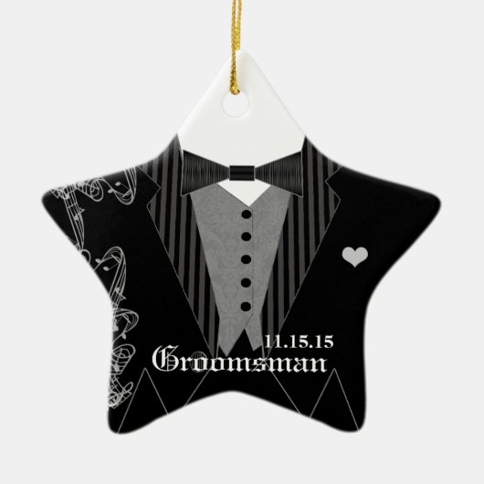 Groomsman Weddenschap kerstfeest Ornament (Voorkant)