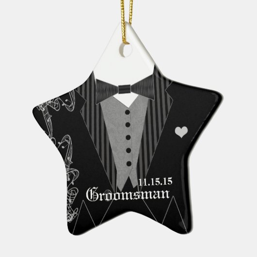 Groomsman Weddenschap kerstfeest Ornament (Links)