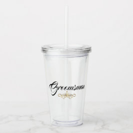 GROOMSMAN WEDDING ACRYLIC TUMBLER ACRYL DRINKBEKER