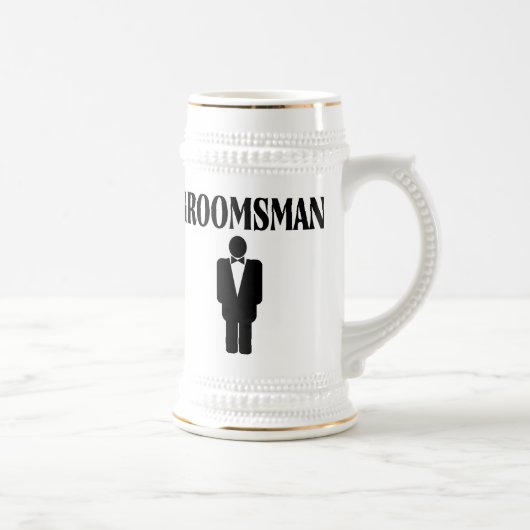 Groomsman Wedding Beer Stein Bierpul (Rechts)