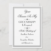 Groomsman Wedding Elegant Chic Voorstel Kaart (Voorkant)