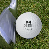 Groomsman Wedding Favor Fun Black Bow Stropdas Golfballen
