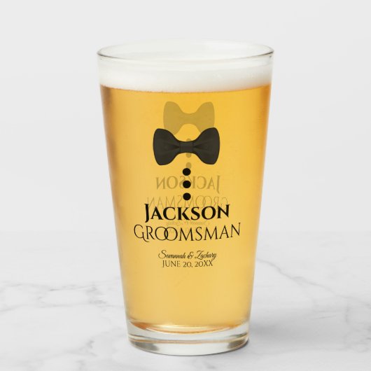 Groomsman Wedding Favor Glass Tumbler (Voorkant gevuld)