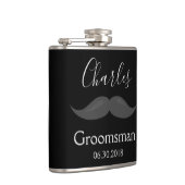 Groomsman Wedding Favor Mustache Heupfles (Rechts)