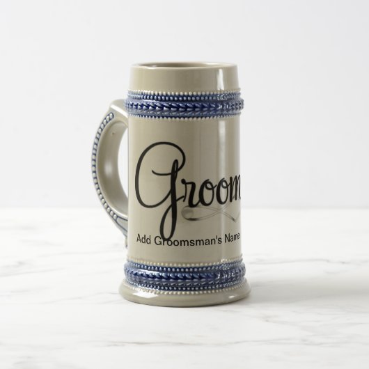 Groomsman Wedding Gift Bierpul (Voorkant links)