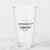 Groomsman Wedding Gift Persoonlijk Glas (Achterkant)