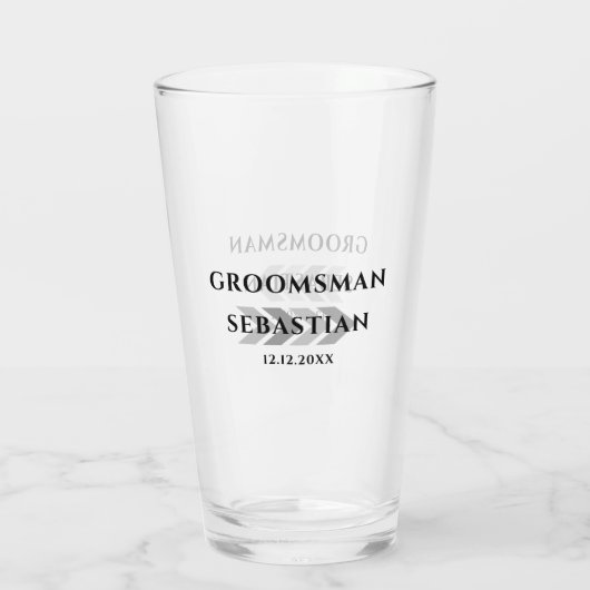 Groomsman Wedding Gift Persoonlijk Glas (Achterkant)