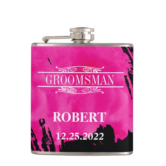 Groomsman Wedding Hip Flask Heupfles (Voorkant)