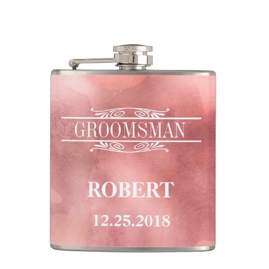 Groomsman Wedding Hip Flask Heupfles (Voorkant)