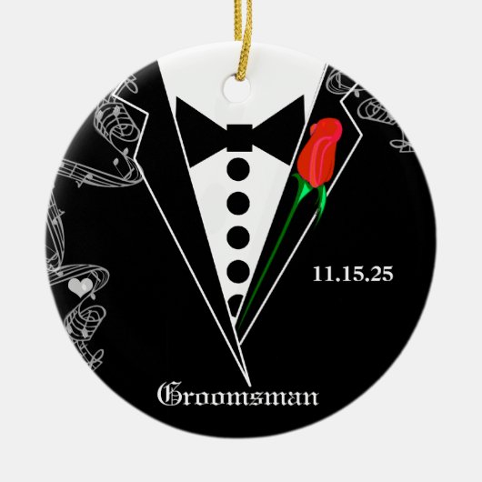 Groomsman Wedding kerstversiering Keramisch Ornament (Voorkant)