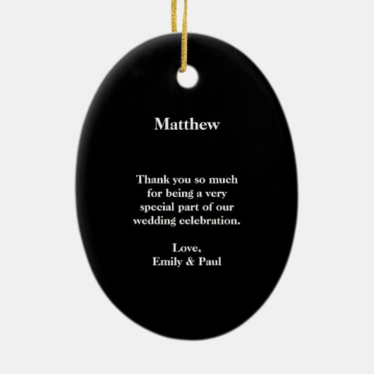 Groomsman Wedding kerstversiering Keramisch Ornament (Achterkant)