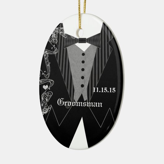 Groomsman Wedding kerstversiering Keramisch Ornament (Links)