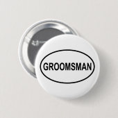 Groomsman Wedding Oval Ronde Button 5,7 Cm (Voorkant /achterkant)