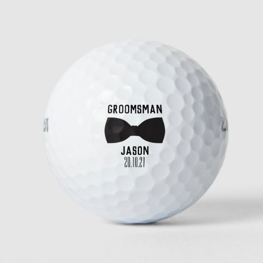 Groomsman Wedding Party Gift Golf Balls Golfballen (Voorkant)