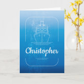 Groomsman Wedding Party Nautical Cruise Ship Kaart (Gele Bloem)