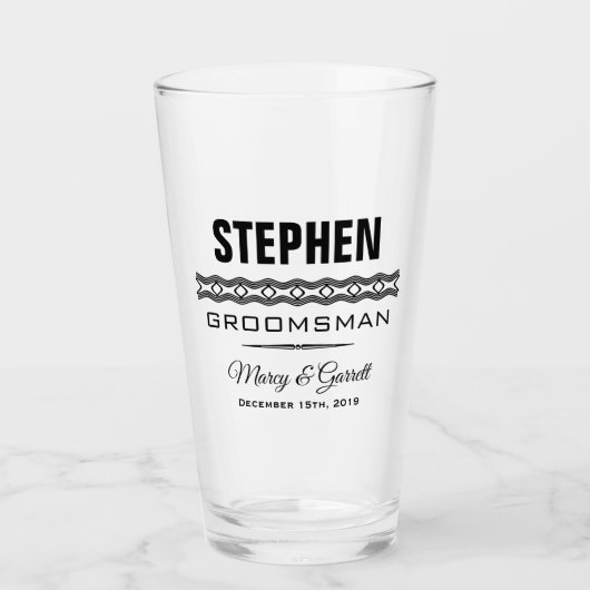 GROOMSMAN WEDDING PARTY TUMBLER GLASS (Voorkant)