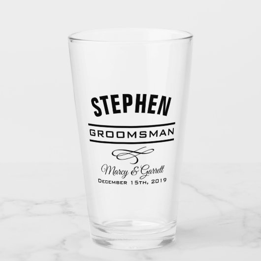 GROOMSMAN WEDDING PARTY TUMBLER GLASS (Voorkant)