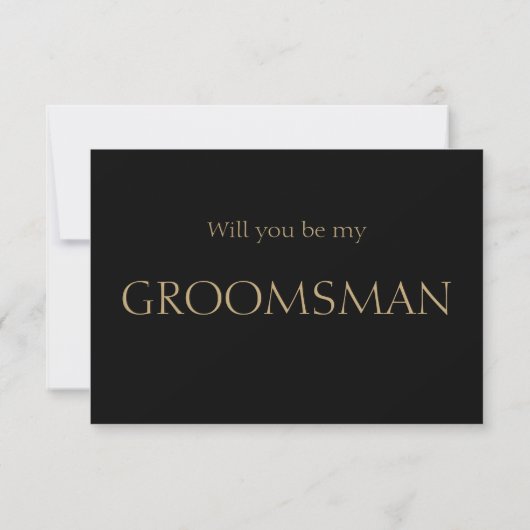 Groomsman Wedding proposal Kaart (Achterkant)